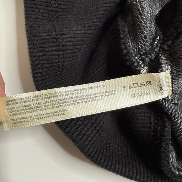 Free People FP Movement Sandstorm Pullover Hoodie XS Black Oversized Cropped - Picture 14 of 16